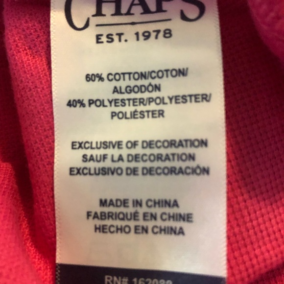CHAPS Womens Sleeveless Polo Shirt Size Small Pink & White Side Slits New - Picture 5 of 7